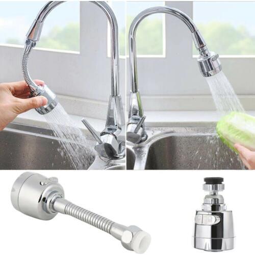 360° Kitchen Tap Head Water Saving Faucet Extender Sprayer Sink Spray Aerator Head Nozzle