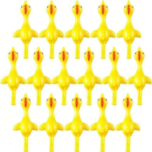 Null 6 Pcs Slingshot Chicken Rubber Chicken Flick Chicken Flying Chicken Flingers Stretchy Funny Christmas Easter Chicks Party