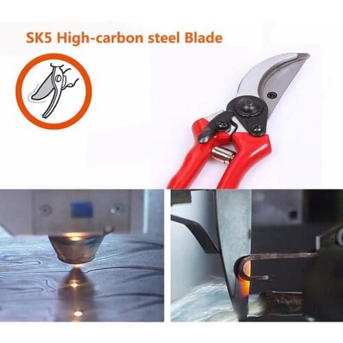 Red Handle Gardening Cutting Braches Fruit Tress Farm Garden Scissors Cutter Picking Fruit Flowers Farming