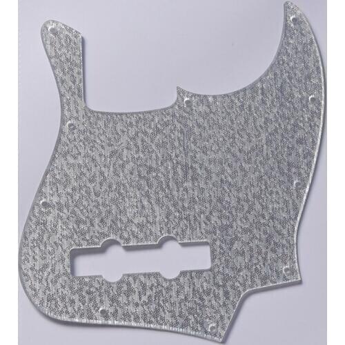 Silver Sparkle Plastic Jazz J Bass Pickguard Scratch Plate for US/Mexican Fender
