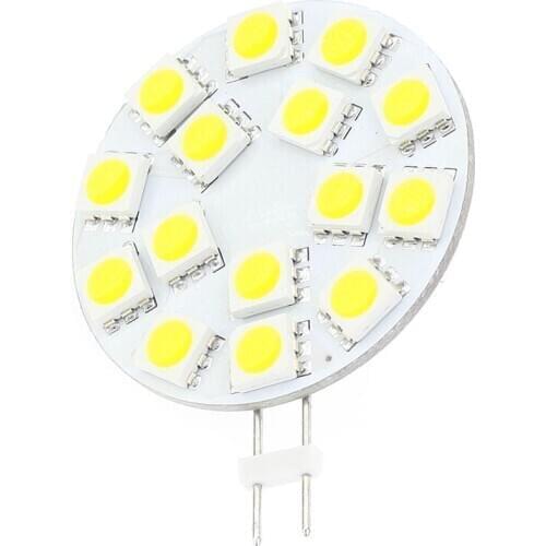 Blue Color 15LED G4 Light Dimmable Lamp 5050SMD 300-330LM 3W Wide voltage AC/DC10-30V For Boats Ships Automobiles 5pcs/lot