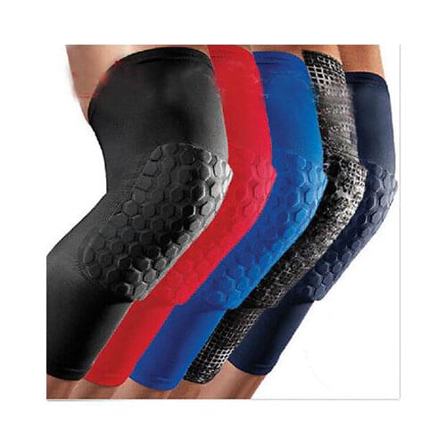 Sports Honeycomb Long Knee Support, Professional Brace Pad Protector, Basketball Leg Sleeve Sports Kneepad New Style 2021