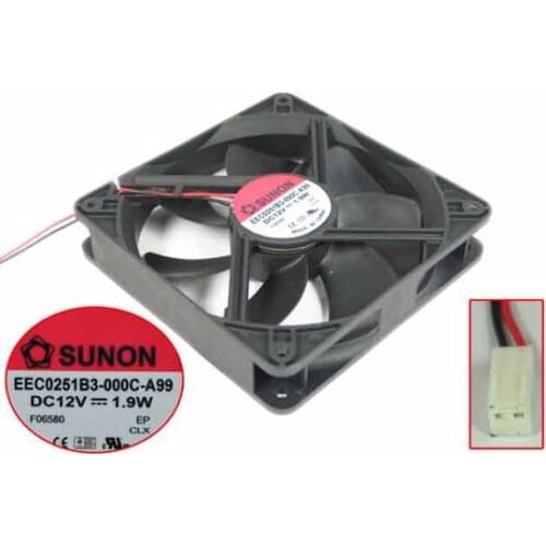 SUNON EEC0251B3-000C-A99 Server Cooling Cooling Fan DC 12V 1.9W 120x120x25mm