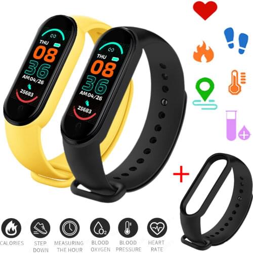M6 Smart Watch Sleep Heart Rate Monitoring Pedometer Calorie Consumption Sports Fitness Bracelet Remote Camera for Men Women