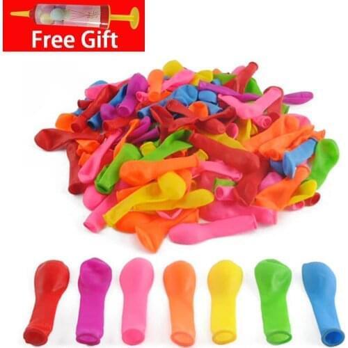 100pcs/lot Thickened Latex Air Balloon Bunch of Water Balloons Toys Multicolor Inflatable Balloon for Party Birthday Decoration