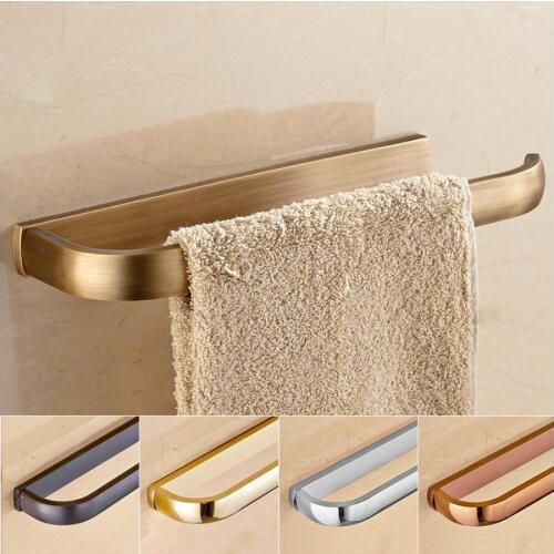 Vidric Antique Bronze Towel Ring 5 Colors Solid Brass Toilet Towel Hanger Storage Shelf Towel Rail Wall Bathroom Accessories Tow