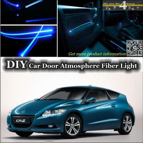 Interior Ambient Light Tuning Atmosphere Fiber Optic Band Lights For HONDA CRZ CR Z CR-Z Inside Door Panel illumination Tuning