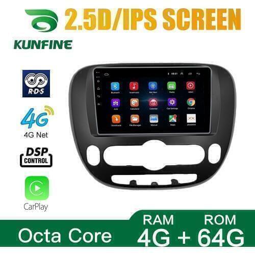 Octa Core Android 10.0 Car DVD GPS Navigation Player Deckless Car Stereo for KIA Soul 2014-2017 Headunit