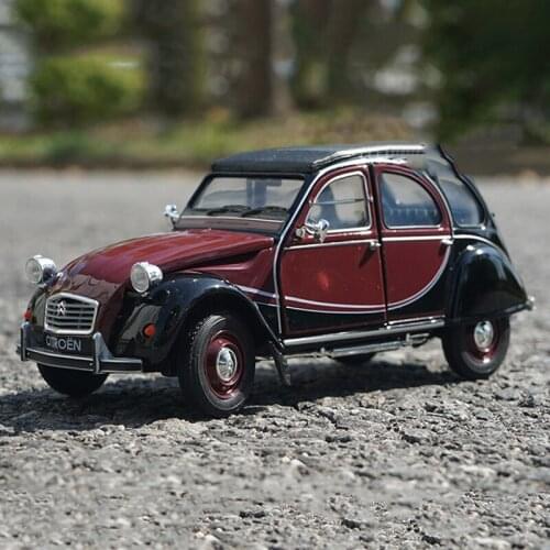 Welly 1:24 Scale Citroen 2CV6 Charleston Charleston Simulation Alloy Car Model Collection Decoration Gifts Kids Toys Boys