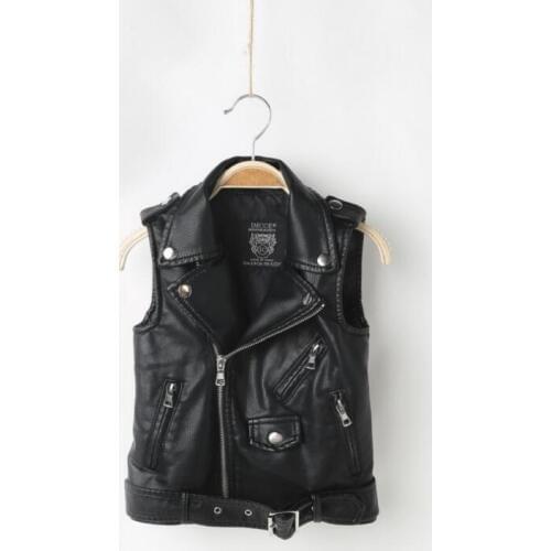 Girls PU Vest,2017,Kid Boy Waistcoat,Children Outerwear,Fashion PU Jacket,Baby Girl Clothes,Kids Girl Clothing,For 3-12 year