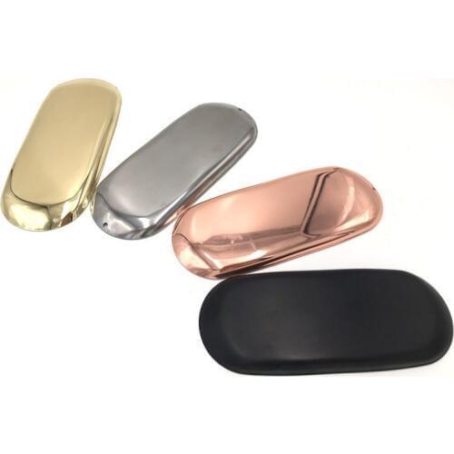 Golden tray simple Nordic tray jewelry storage tray desktop storageox snack tray