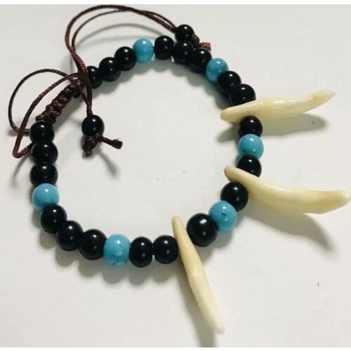 10 pcs Thread String Bracelet Lucky Handmade Rope Cute Tooth Beads Charm Bracelet for Women Men Jewelry