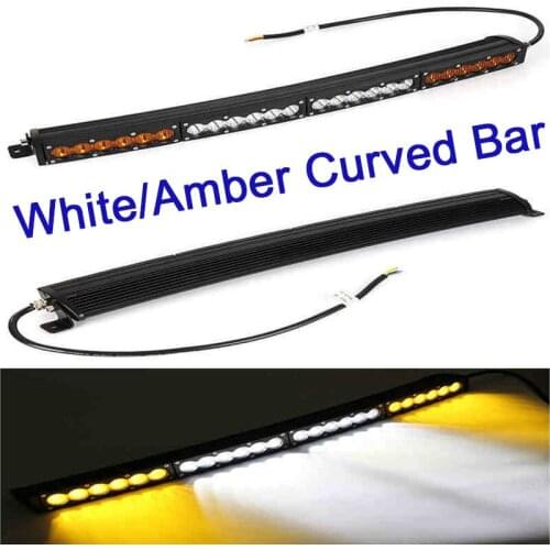 120w 150w 180w 210w Curved LED Light Bar Work Light White Amber Yellow Curve Driving Lamps Single Row Truck SUV 4x4 Pickup Car