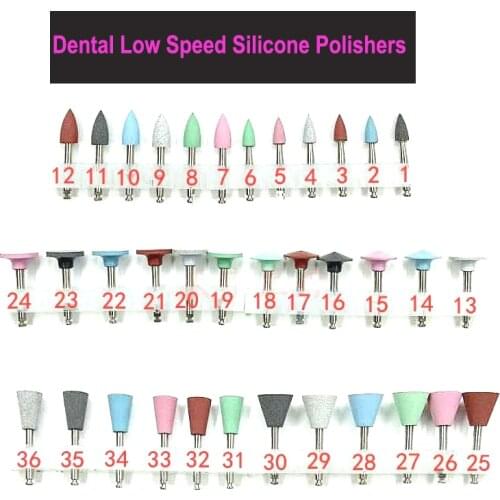 5PCS Dental Silicone Polihser Polishing Light Curing Resin Buffing Wheel Working On Low Speed Hand Piece