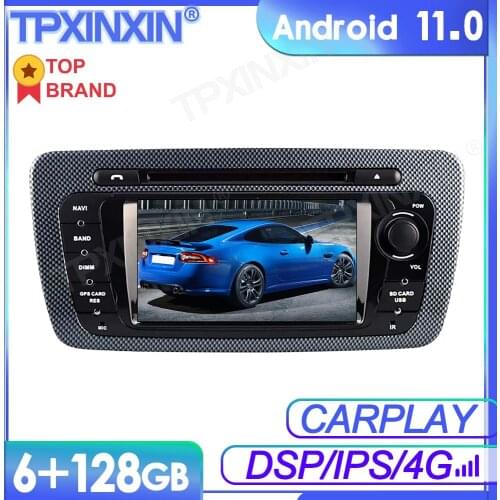 6+128GB Android 11 For Seat Ibiza Multimedia Player GPS Navi Audio Stereo Screen DVD Head Unit Tape Recorder