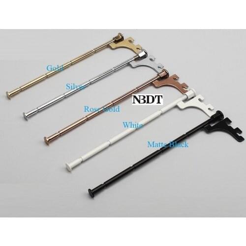 8Pcs Underwear Display Rack Hanging Bar Clip To Aluminum Wall Slotted Upright Column Matte Black Rose Gold