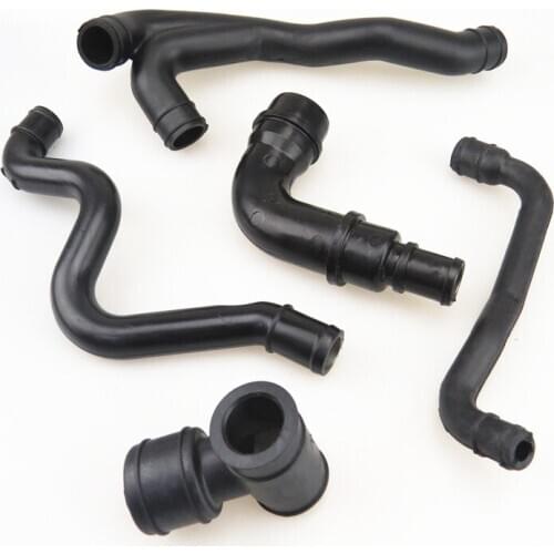 AZQFZ 5Pcs 1.8T Crankcase Ventilation Hose Kit For Golf MK4 Bora 06A 103 213 AF 06A 103 221 AH 06A103221AF 06A103247 06A103213F