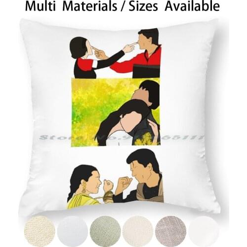 What Love Looks Like Pillow Case Throw Pillow Cover Cotton Linen Flax Shah Rukh Khan Srk Rahul Anjali Kajol Srkajol Kuch Kuch