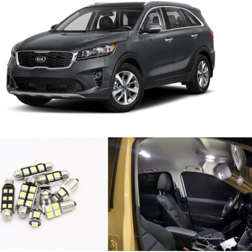 For Kia Sorento JC XM UM 2002-2008 2009-2013 2014-2020 Canbus White Led Interior Package Light Kits Trunk Dome License Plate