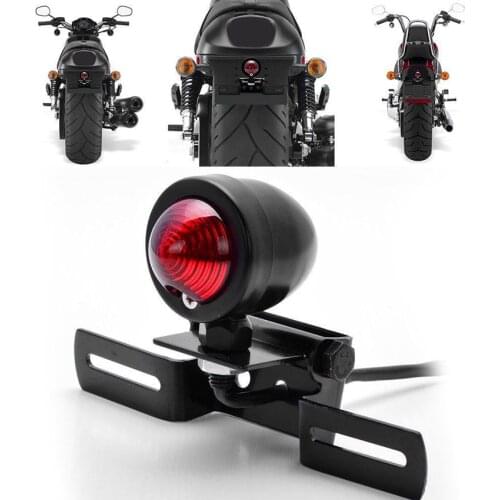 E0423 Motorcycle Tail Light Brake Rear License Plate Bracket Stop Tail Lamp 12V Red For CG125 GN125