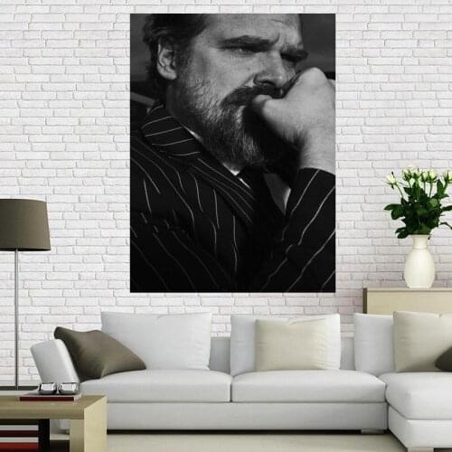 Custom David Harbour Poster home Decoration cloth fabric wall poster print Fabric Print 27*40cm 30*45cm Drop Shipping