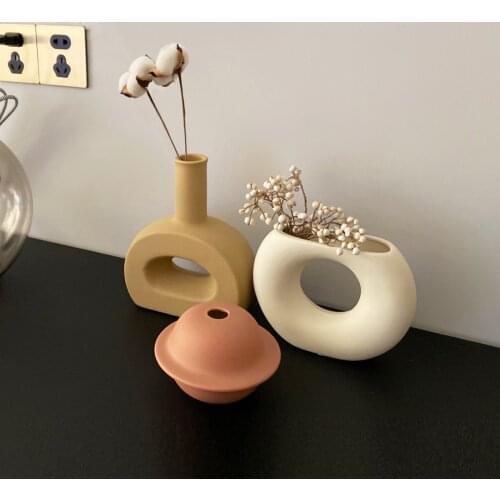 Nordic Ceramic Fake Dried Flower Adornments Home Livingroom Desktop Accessories Crafts TV Cabinet Store Furnishings Decoration