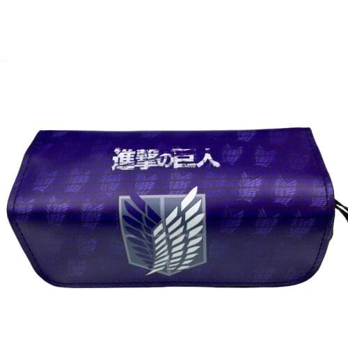 Cool ATTACK ON TITAN Pencil Case School Pen Bag Pouch Cosmetic Bags Beauty For Boys Girl