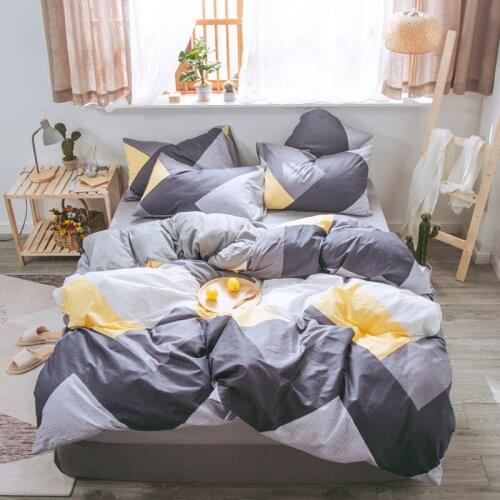 Printed Minimalist Ins 4-sert Cotton Quilt Case Duvet Cover Luxury Home Textile Comforter Bedding Sets Bed Set Queen Size