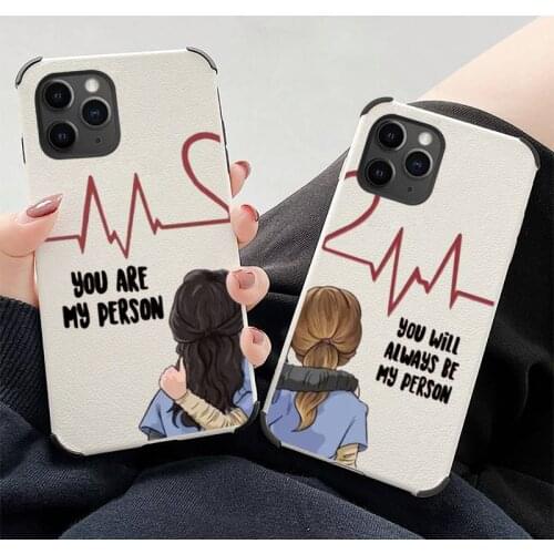 Greys Anatomy You are my person Printed Leather Phone Case for iPhone 12 Mini 12 11 Pro X XS Max XR 8 7 6 6s Plus Soft Cover