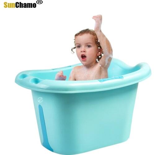 2021 Fashion Extra Large Folding Baby Shower Bathtub Safety Security Foldable New Baby Bath Barrel Tub Seat Bathroom Accessories