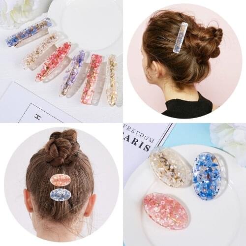 Fashion Women Hair Accessories Barrettes Girls Hairgrips Acetic Acid Hair Clips Side Clip Hairpins