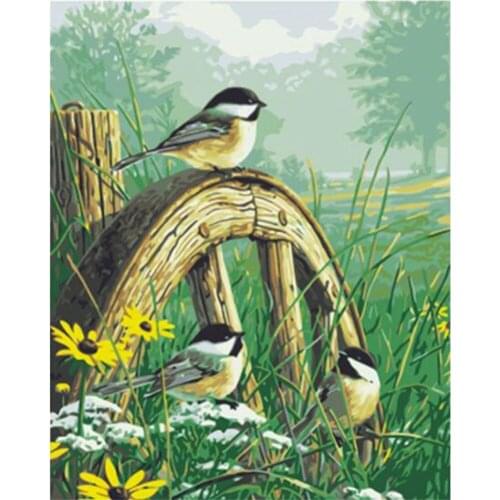 Little Bird On Tree DIY Cross Stitch Embroidery 11CT Kits Needlework Craft Set Cotton Thread Printed Canvas Home Sell