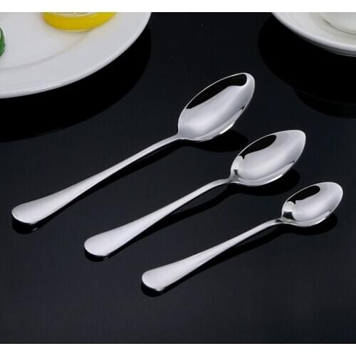 Stainless steel spoon Western restaurant coffee dessert spoon pointed spoon set five-grain spoon seasoning spoon