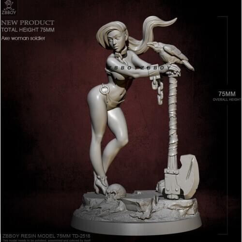 75MM Resin model kits DIY toy figure self-assembled TD-2518