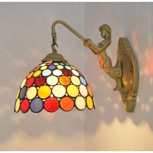 Lanterns of European wall lamp wall lamp mirror multicoloured round bar hotel corridor wall lamp compartment wall lamp