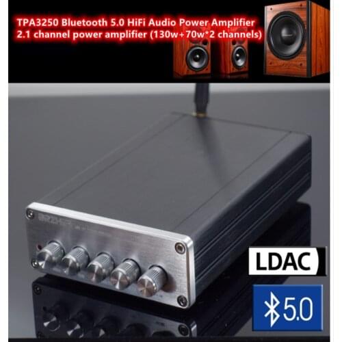 2021 new LDAC Bluetooth 5.0 TPA3250 2.1 stereo Amplifier 130w bass +70w*2 channels