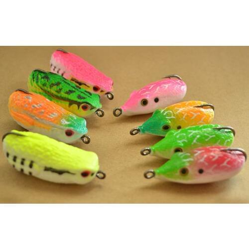 New Arrival Fishing Frogs Lure Single Barbed Hook Pollywog Frogs Artificial Lures 7g 10g