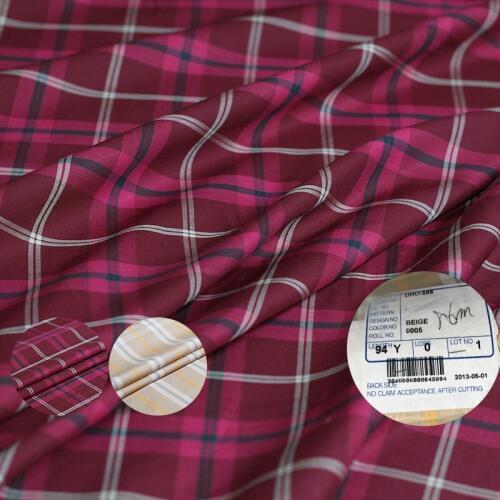Pearlsilk Red Yellow Plaid Yarn Dyed Soft 100%Cotton Garment Materials Spring Shirt DIY clothes fabrics Freeshipping
