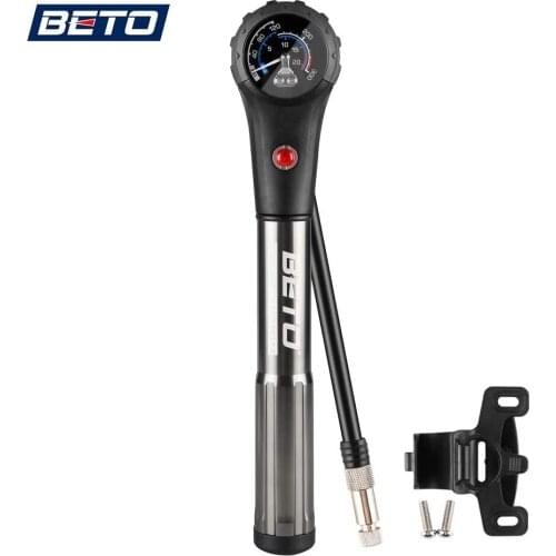 BETO SP-005AG 300psi High Pressure MTB Bicycle Inflator Fork Schrader Presta Valve Combo Pumps Road Bike Mini Portable Hand Pump