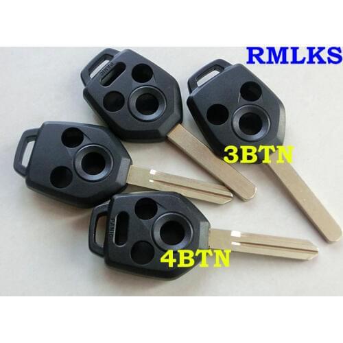 RMLKS 3 4 Button Uncut Remote Key Case Shell For Forester For Liberty For Impreza For Outback Uncut Blade