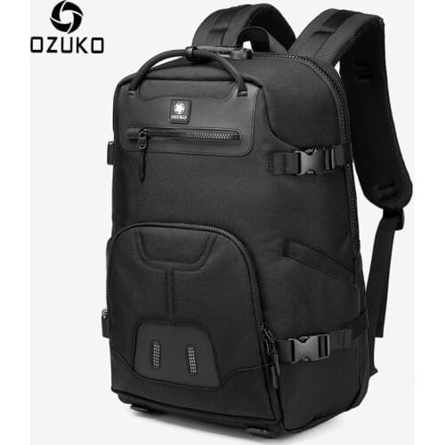 OZUKO Anti-theft Men Backpack 15.6 inch Laptop Backpacks Male USB Charging Casual Travel Bag Quality Waterproof Backpack Mochila