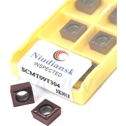 SCMT09T304 SCMT09T308 NK9018 CNC Lathe Carbide Insert Turning Tols Machining Cutting Boring Hole Stainless Steel High Quality