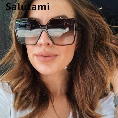 Vintage Oversize Square Sunglasses Women Men 2019 Luxury Brand Black Brown Big Frame Sun Glasses Female Shades Coulos