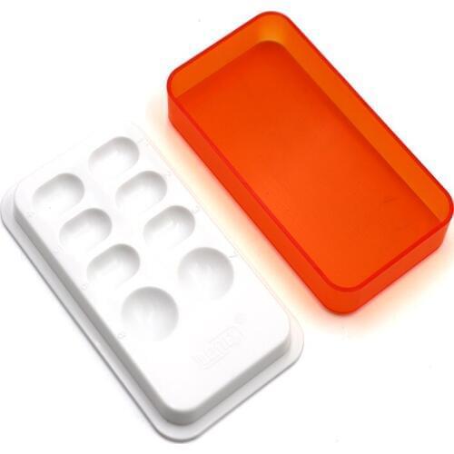 Dental lab 8 Slot High quality Resin Palette with Cover Plastic Palette Watering Plate Mixing Plate Stain Powder Mixing Tools