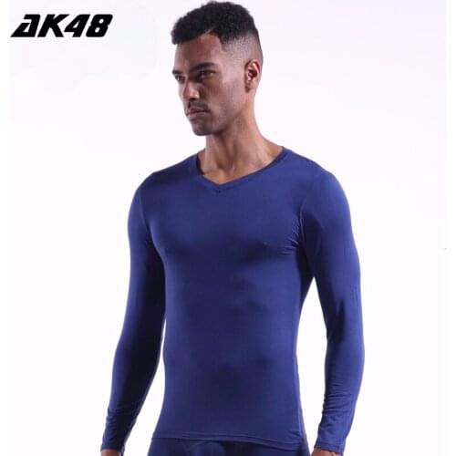 BOBTXS Mens Warm Underwear Long Sleeves Tight Autumn/winter Thin T-shirt Thermal Underwear Men Ropa Interior Invierno