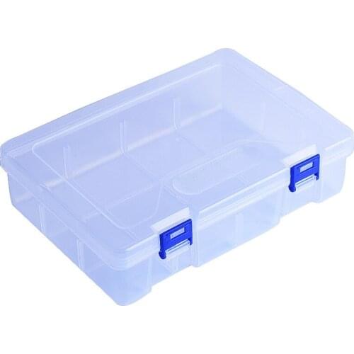 Nail Tools Nail File Storage Box Large Size Rectangular Transparent Plastic Box Hardware Tool Penetration Box for Manicure Tools