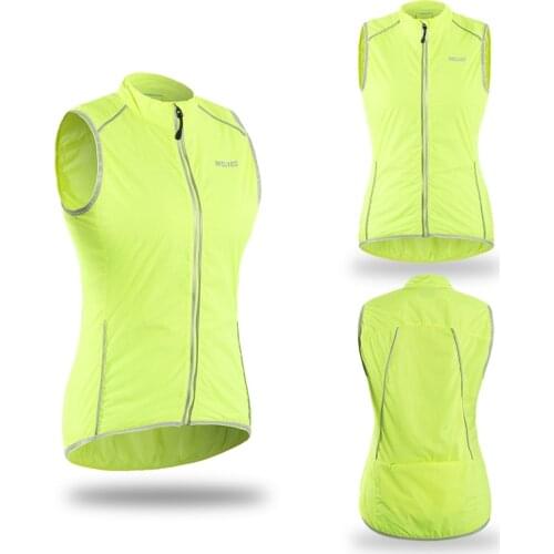 Women Cycling Vest Pro Outdoor Sportswear Windproof MTB Downhill Sleeveless Jacket Mountain Bike Bicycle Jersey Reflective