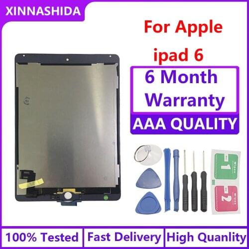 AAA+ Grade For Apple iPad 6 Air 2 LCD Display Touch Screen Digitizer Assembly Replacement For iPad 6 A1567 A1566 LCD Panel