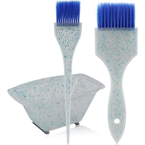1 Set Non-slip Handle Dyeing Hair Brush Bowl Kit Hairdressing Styling Tool Bleach Dye Cream Accessories