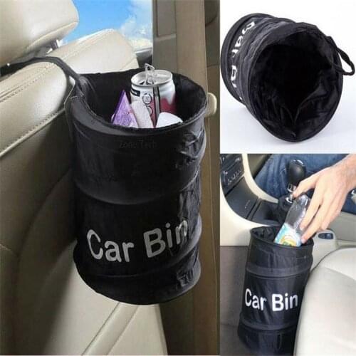 1PC Collapsible Car Bin Water Resistant Black Litter Waste Rubbish Trash Bag
